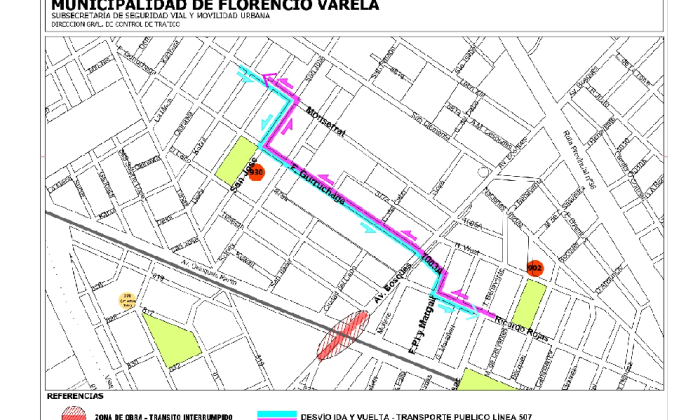 Florencio Varela: Desvío del transporte público por obras